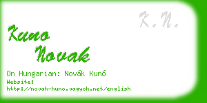 kuno novak business card