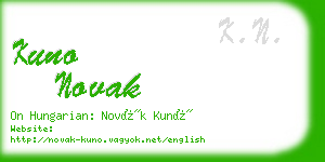 kuno novak business card